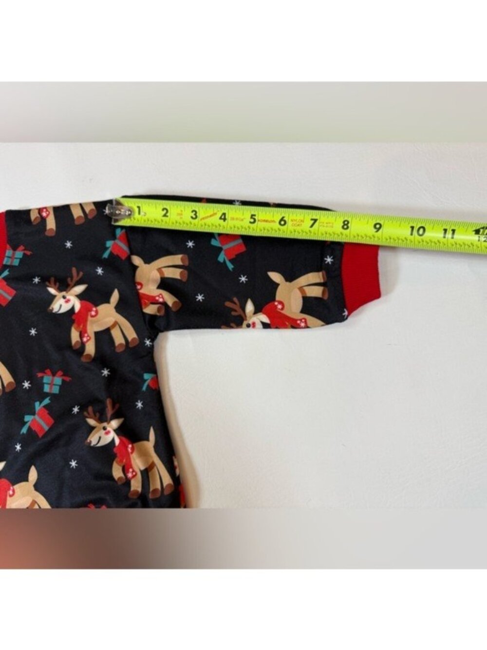 Baby Christmas Reindeer Long Sleeve Romper Bodysuit Black/Red (12-18 mon) (U963) - Picture 5 of 11